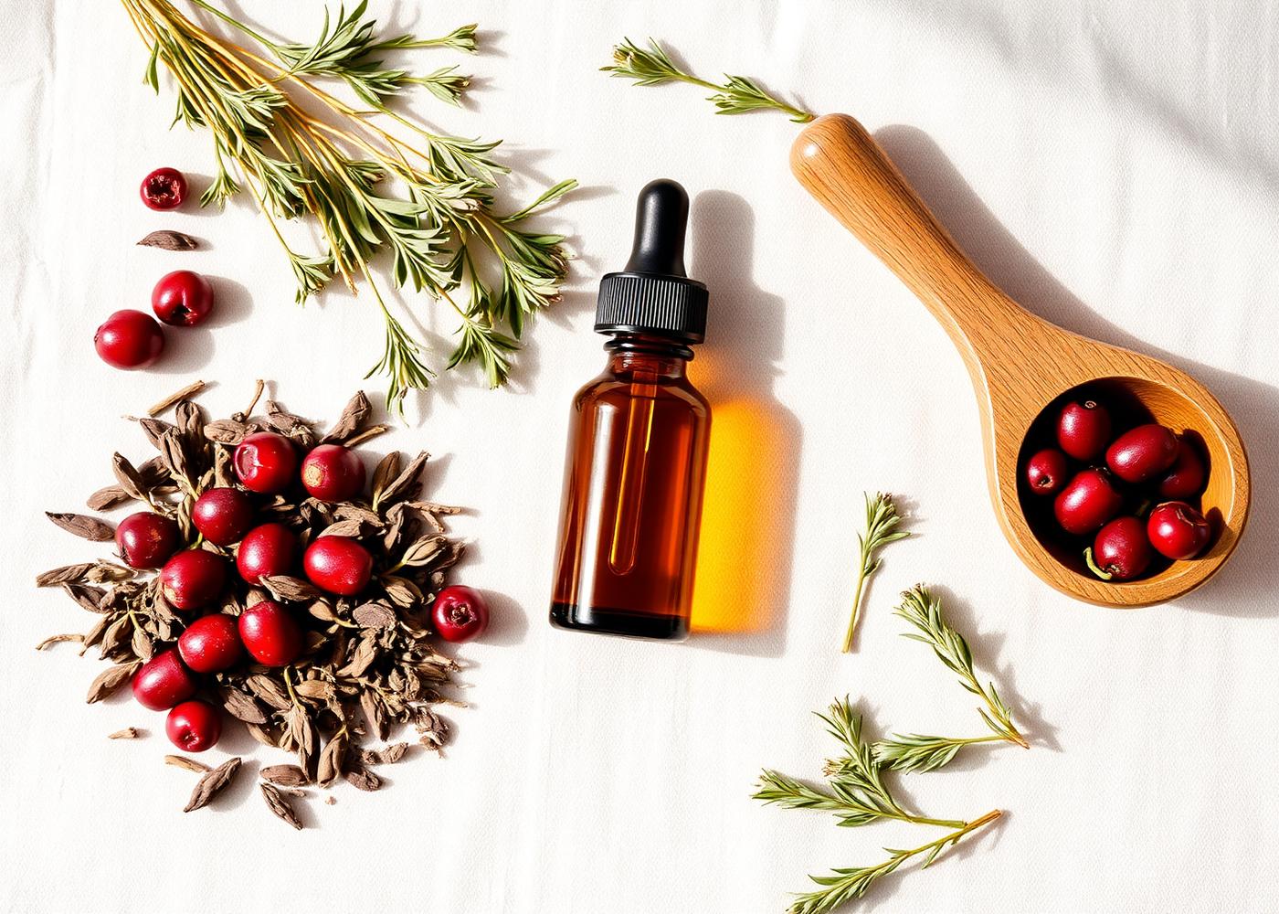 Natural ingredients including herbs and cranberries